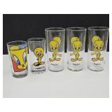 Lot of Tweety Bird Drinking Glasses
