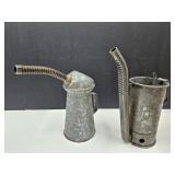 VTG Galvanized Oil Cans Huffman Swingspout +