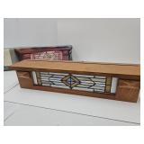 Tiffany Style Lighted Wall Shelf 22"l
