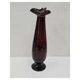 Tall  17" high  Amethyst Glass  Vase