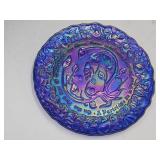 Carnival Glass Imperial Cobalt Plate
