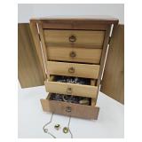 Jewelry Box  with Jewelry 10 x 14.5" high