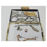 Costume Jewelry Lot Rosery, Nov E Line Bracelet ++