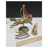 Brass Carousel, Rocking Horses, Metal Clip