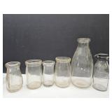 VTG 1/2 Pt. - 1 Qt. Milk Bottles
