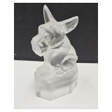 Duke The Scottie Dog Frosted Glass by Goebel 4"h