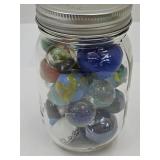 Pint Jar of Shooter Marbles