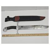 Large Knife with Leather Sheath See Size