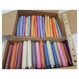 Large Lot of Taper Candles 8" & Dripless Candles