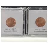 2 New 2025 Last Issue Penny Coins D & P