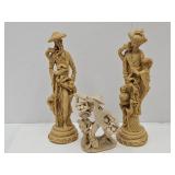 2 Oriential Statues Marked Mexico 15" High +