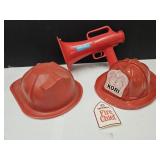 Toy Fire Fighter Hat & Megaphone