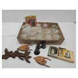 Glass Fruit, Silverplate Bells, VTG Coozies, +