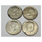 1966, 67, 68, 69 40%  Silver Kennedy 1/2 Dollar