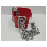 Approx 50 FT Porch Swing Chain in Red Bucket