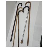 5 Walking Canes 31"-37"