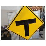 Metal T Road Sign 36"