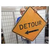 Detour Metal Road Sign 30"