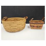 Longaberger Baskets 6" x4" & 9" Wide