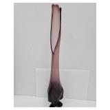 MCM Viking  Amethyst Swung Glass Vase 22" high