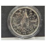 1989 Silver US $1 Dollar Coin