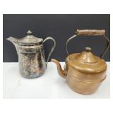 Copper Tea Kettle, & Sheraton Hotel Pot