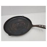8" Early Wagner Cast Iron  Griddle Sidney "O" 3