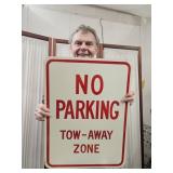 New Heavy Metal NO PARKING TOW AWAY Zone 18 x 24"