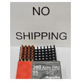 380 Auto  20 RDS Gun Ammo