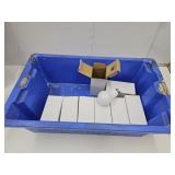 1 Storage Tote Bin & 8  LED Light Bulbs