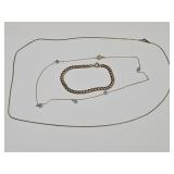 1/20TH Gold Bracelet & Costume Chain Necklaces