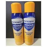 2 Microban Sanitizer Spray Cans