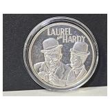 1 Oz .999 Fine Silver Coin Laurel & Hardy