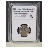 New 2026 P 25 Cent UNC. Quarter 250th Year