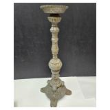 Large Cast iron  Candle Holder 9" high