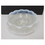 Silver Crest Fenton Plate & Bowl 9" & 11 "