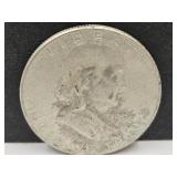 1951 D Silver Franklin Half-Dollar Coin
