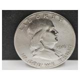 1949 S Siver Franklin  Half-Dollar Coin