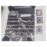Michael Jordan Print 12 by 18, 3 Brady Promo Card