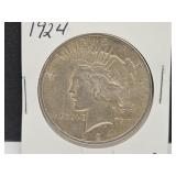 1924 Silver Peace Dollar Coin
