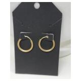 10KG Over Sterling Silver Hoop Earrings