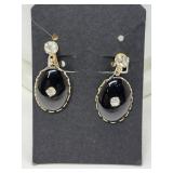 Vintage Bakelite & Rhinestone Earrings
