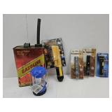 NIP Flashlights & VTG Metal 1 Gal Gas Can