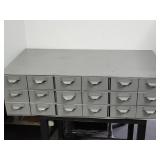 18 Drawer Steel  Industrial Cabinet 34 x17 x10"h