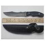 New 10" Wood Handle Knife w Sheath