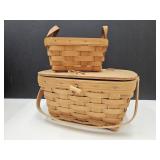 2 Longaberger Baskets 7"  11" L