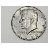 1967  Half Dollar 40 % Silver Coin