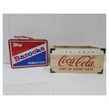 VTG Topps Bazooka Lunchbox & Coca Cola 9 1/2