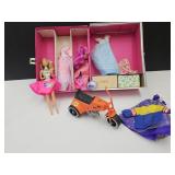 Barbie & 3 wheeler & Pink Barbie Case