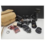VTG cameras, Asahi Pentax Lots of lenses in bag